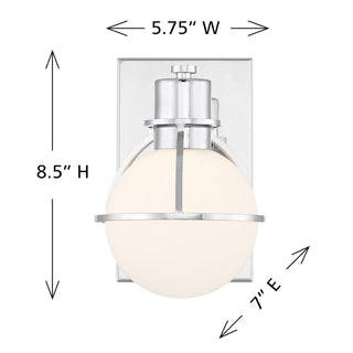 Pierce One Light Wall Sconce in Chrome