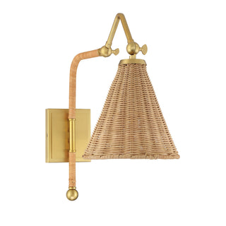 Linell One Light Wall Sconce in Warm Brass