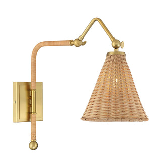 Linell One Light Wall Sconce in Warm Brass