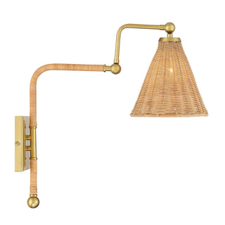 Linell One Light Wall Sconce in Warm Brass