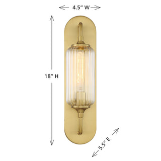 Holton One Light Wall Sconce in Warm Brass