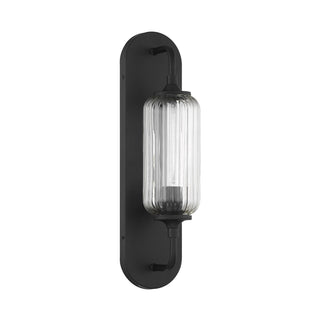 Holton One Light Wall Sconce in Matte Black