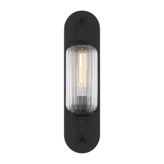 Holton One Light Wall Sconce in Matte Black
