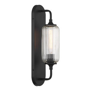 Holton One Light Wall Sconce in Matte Black