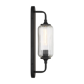 Holton One Light Wall Sconce in Matte Black