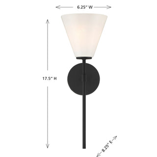 Blair One Light Wall Sconce in Matte Black