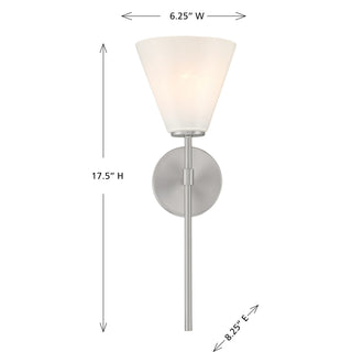 Blair One Light Wall Sconce in Satin Nickel