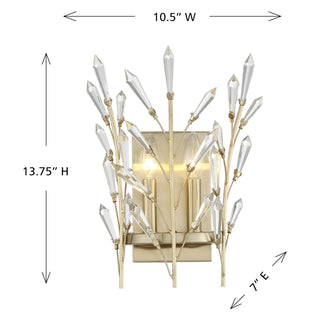 Orianna Two Light Wall Sconce in Noble Brass