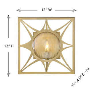 Balfour One Light Wall Sconce in Warm Brass