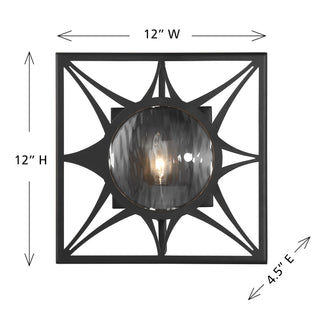 Balfour One Light Wall Sconce in Matte Black