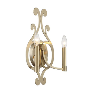 Lombard Two Light Wall Sconce in Noble Brass