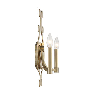 Lombard Two Light Wall Sconce in Noble Brass