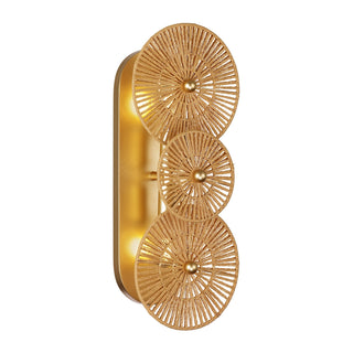 Abbott Two Light Wall Sconce in Distressed Gold