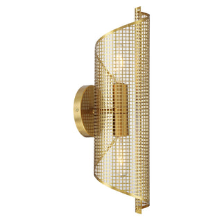 Hillbourne Two Light Wall Sconce in Warm Brass