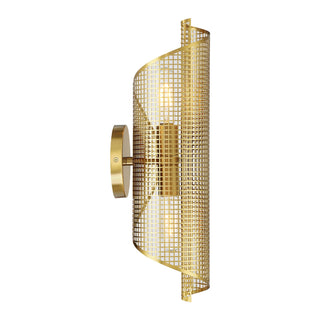 Hillbourne Two Light Wall Sconce in Warm Brass