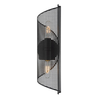 Hillbourne Two Light Wall Sconce in Matte Black