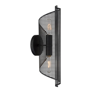 Hillbourne Two Light Wall Sconce in Matte Black