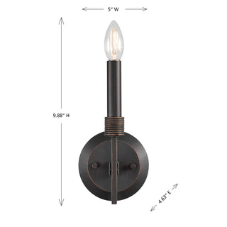 Gardner One Light Wall Sconce in Champagne Mist