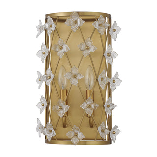 Bailey Two Light Wall Sconce in Warm Brass
