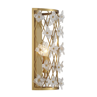 Bailey Two Light Wall Sconce in Warm Brass