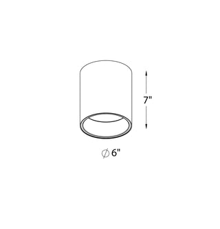 Focus One Light Flush Mount in Black