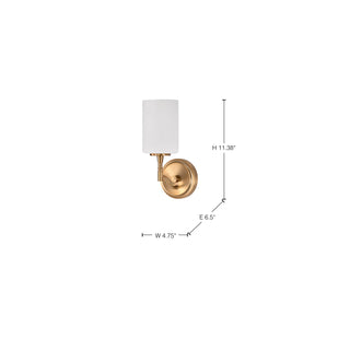 Liam One Light Vanity in Burnished Brass