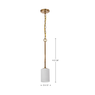 Liam One Light Mini Pendant in Burnished Brass