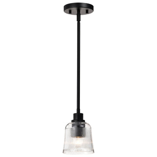 Grayson One Light Mini Pendant in Matte Black