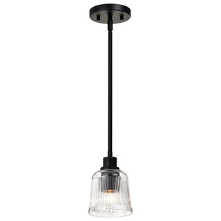Grayson One Light Mini Pendant in Matte Black