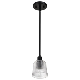 Grayson One Light Mini Pendant in Matte Black