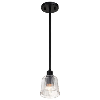 Grayson One Light Mini Pendant in Matte Black