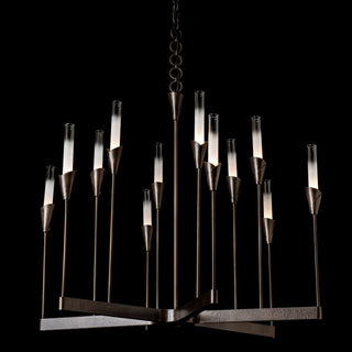 Lilium Lilium 12-Light Chandelier in Dark Smoke