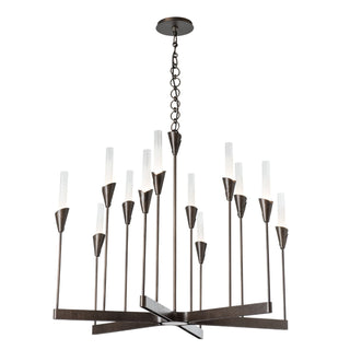 Lilium Lilium 12-Light Chandelier in Dark Smoke