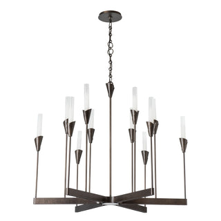 Lilium Lilium 12-Light Chandelier in Dark Smoke