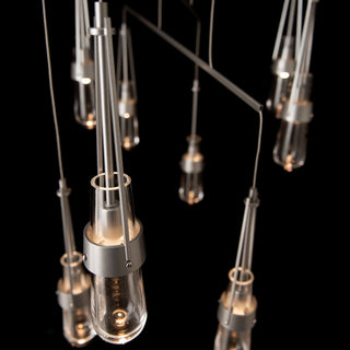 Link Link 10-Light Clear Glass Mobile Pendant in Vintage Platinum