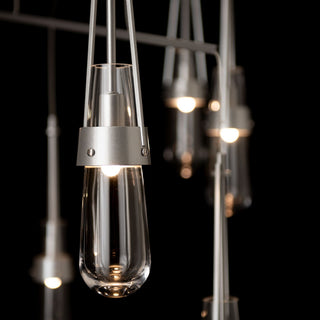 Link Link 10-Light Clear Glass Mobile Pendant in Vintage Platinum