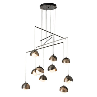 Brooklyn Brooklyn 10-Light Double Shade Mobile Pendant in Dark Smoke
