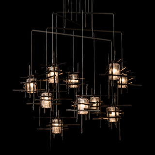 Tura Tura 10-Light Seeded Glass Mobile Pendant in Oil Rubbed Bronze