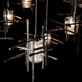 Tura Tura 10-Light Seeded Glass Mobile Pendant in Oil Rubbed Bronze