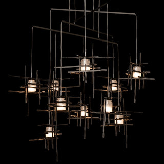 Tura Tura 10-Light Frosted Glass Mobile Pendant in Oil Rubbed Bronze