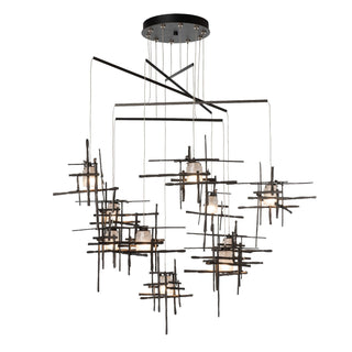 Tura Tura 10-Light Frosted Glass Mobile Pendant in Oil Rubbed Bronze
