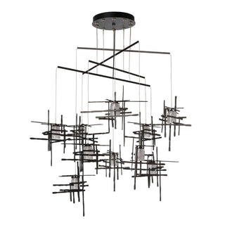 Tura Tura 10-Light Frosted Glass Mobile Pendant in Oil Rubbed Bronze