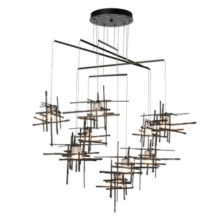 Tura Tura 10-Light Frosted Glass Mobile Pendant in Oil Rubbed Bronze