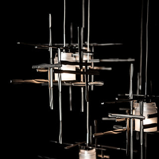 Tura Tura 10-Light Frosted Glass Mobile Pendant in Oil Rubbed Bronze