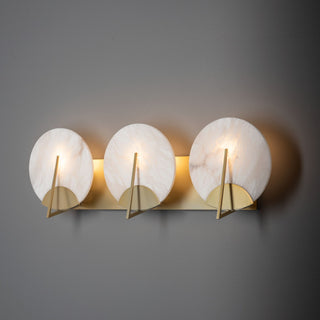 Callisto Callisto 3-Light Bath Sconce in Modern Brass