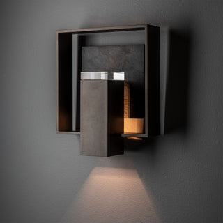 Shadow Box Shadow Box Small w/Slate Dark Sky Friendly Outdoor Sconce in Coastal Oil Rubbed Bronze