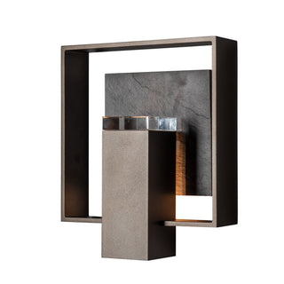 Shadow Box Shadow Box Small w/Slate Dark Sky Friendly Outdoor Sconce in Coastal Oil Rubbed Bronze