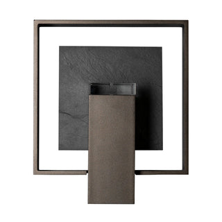 Shadow Box Shadow Box Small w/Slate Dark Sky Friendly Outdoor Sconce in Coastal Oil Rubbed Bronze