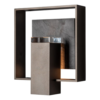 Shadow Box Shadow Box Medium w/Slate Dark Sky Friendly Outdoor Sconce in Coastal Oil Rubbed Bronze
