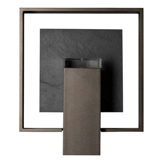 Shadow Box Shadow Box Medium w/Slate Dark Sky Friendly Outdoor Sconce in Coastal Oil Rubbed Bronze
